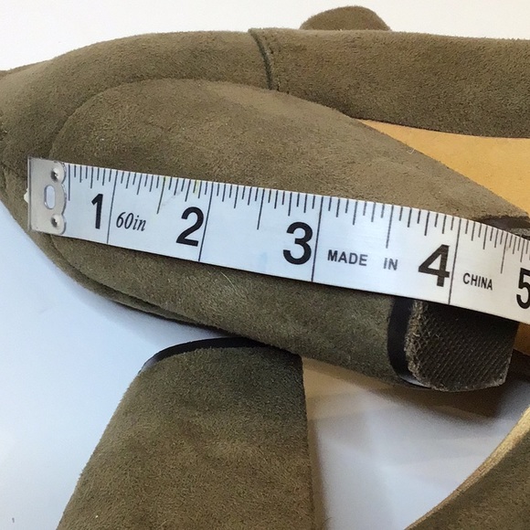 MICHAEL ANTONIO OLIVE GREEN SUEDE ANKLE HEEL BOOTS SZ 8 - Picture 15 of 16